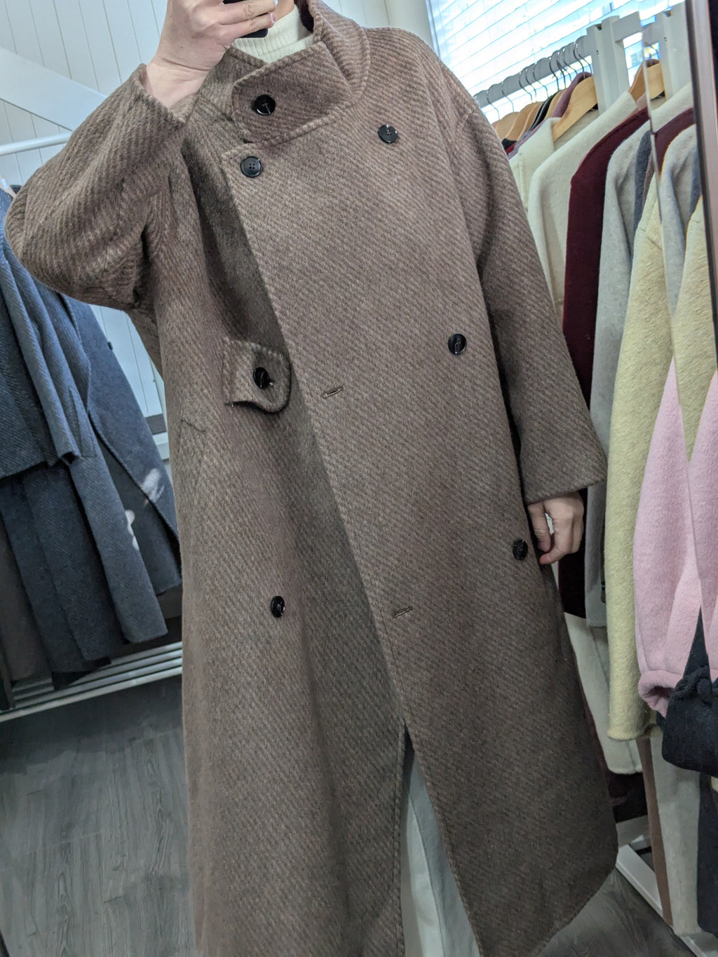 300 100% Wool Coat Brown S 10-12