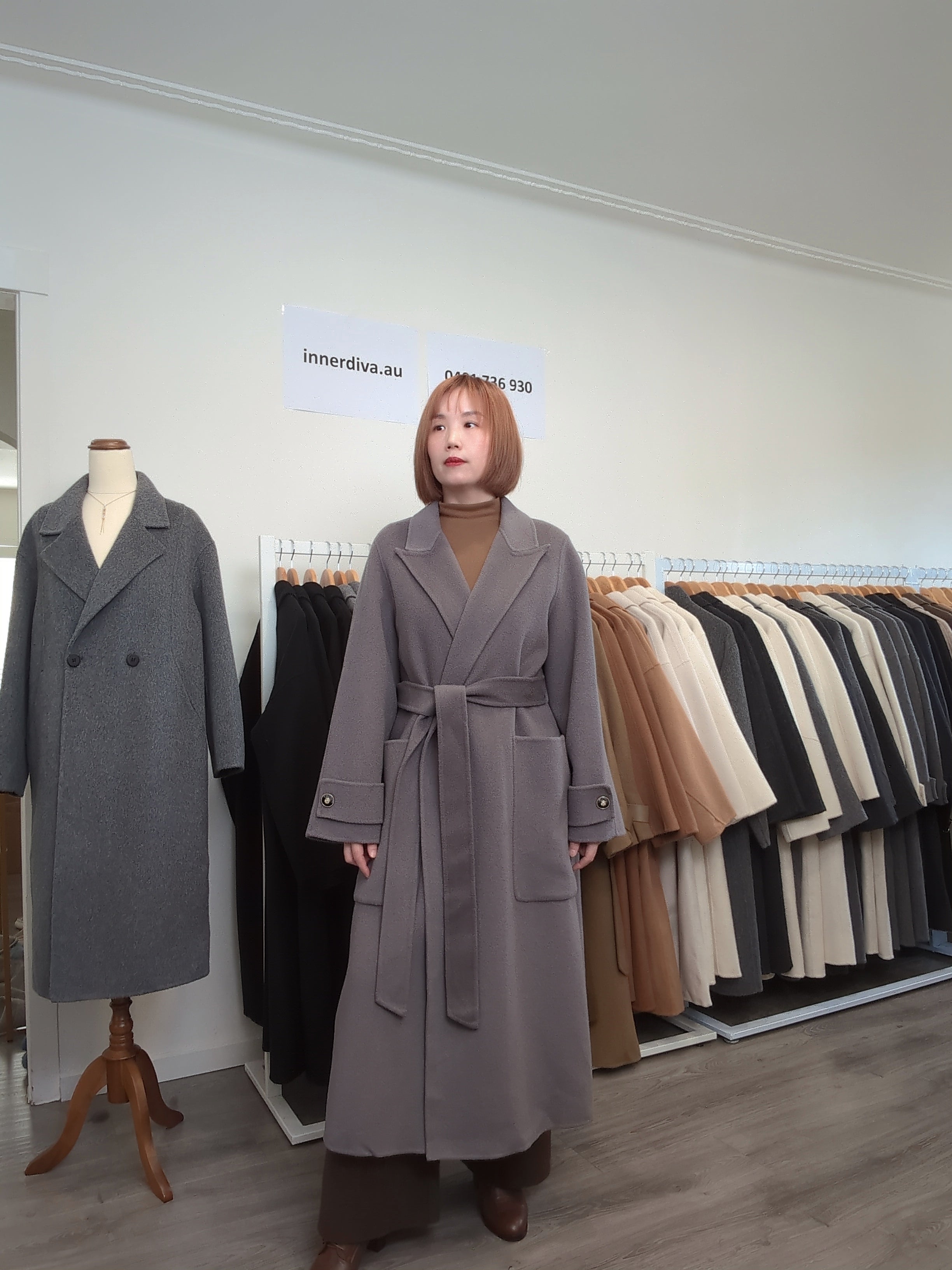 029 100% Wool Coat Grey