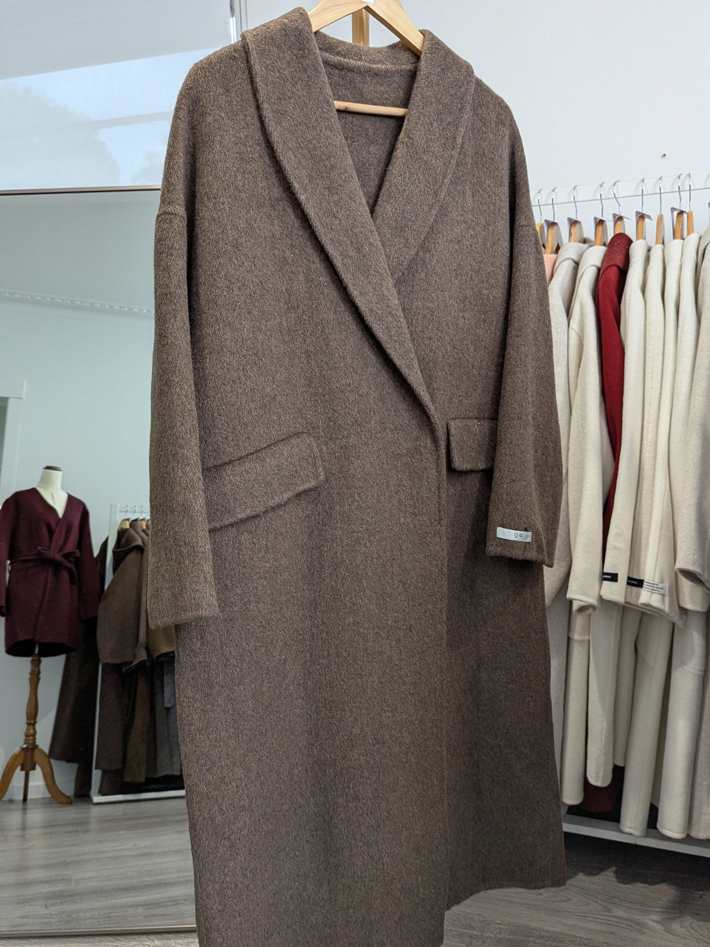 249 70% Wool Coat M 12-16 Brown