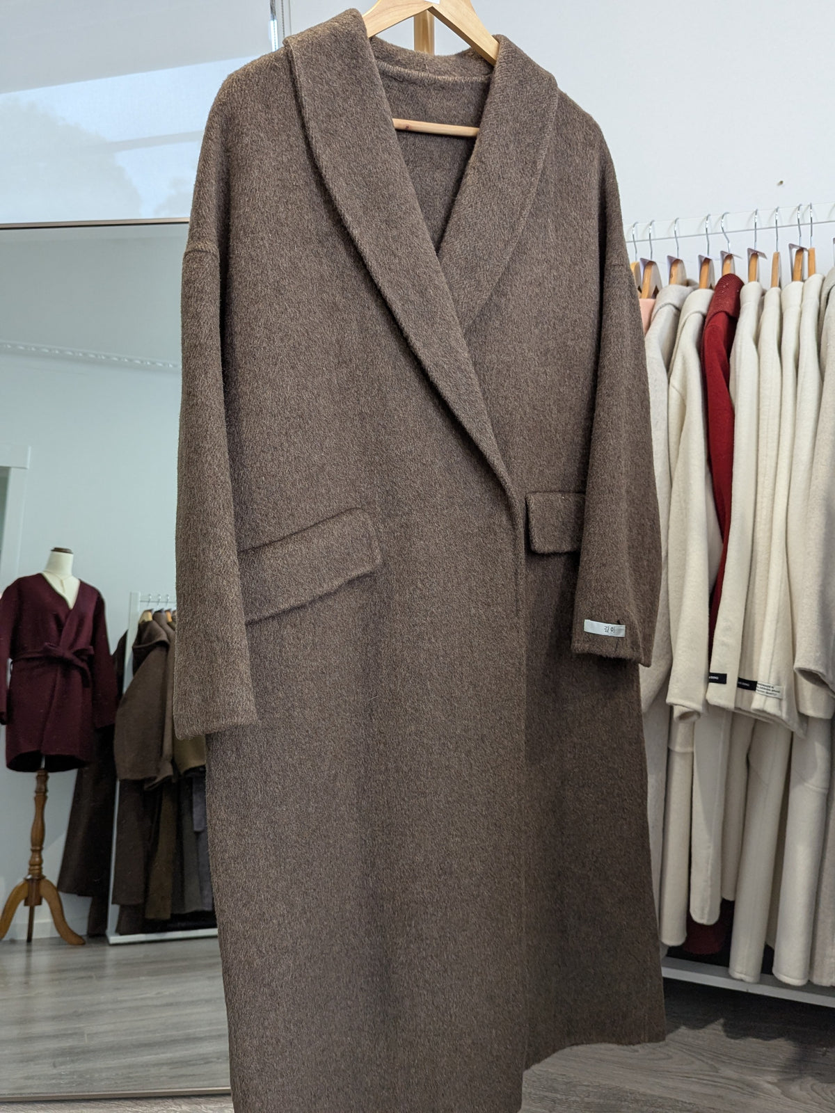 249 70% Wool Coat M 12-16 Brown