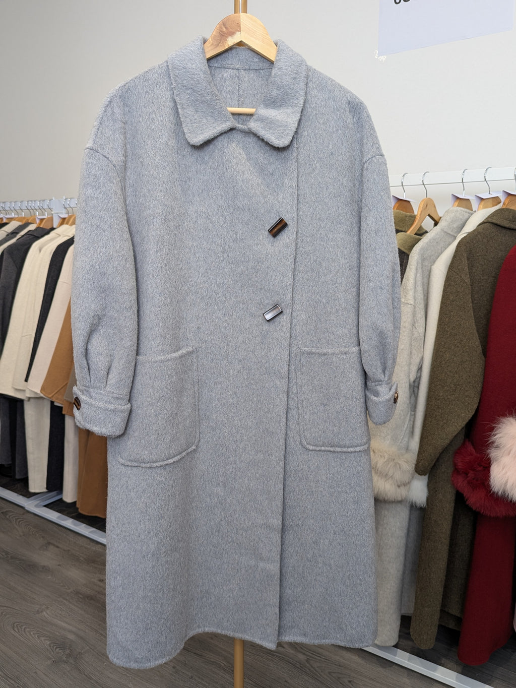 117 100% Wool Coat Grey