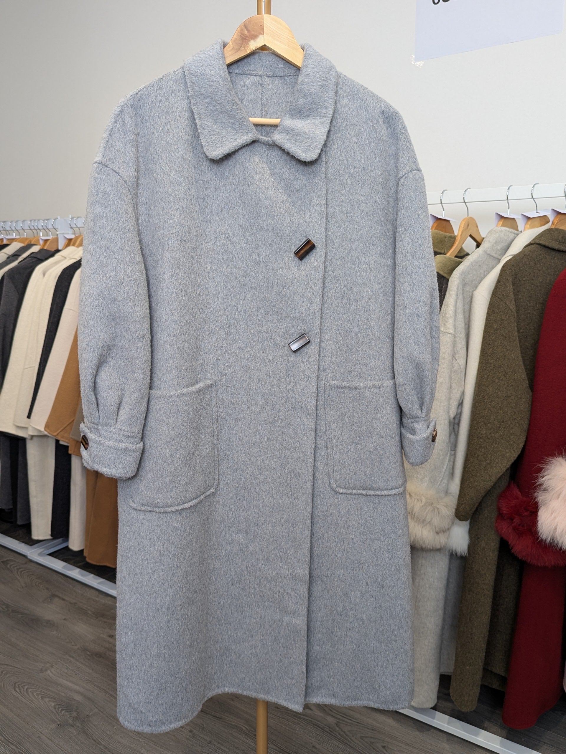 117 100% Wool Coat Grey
