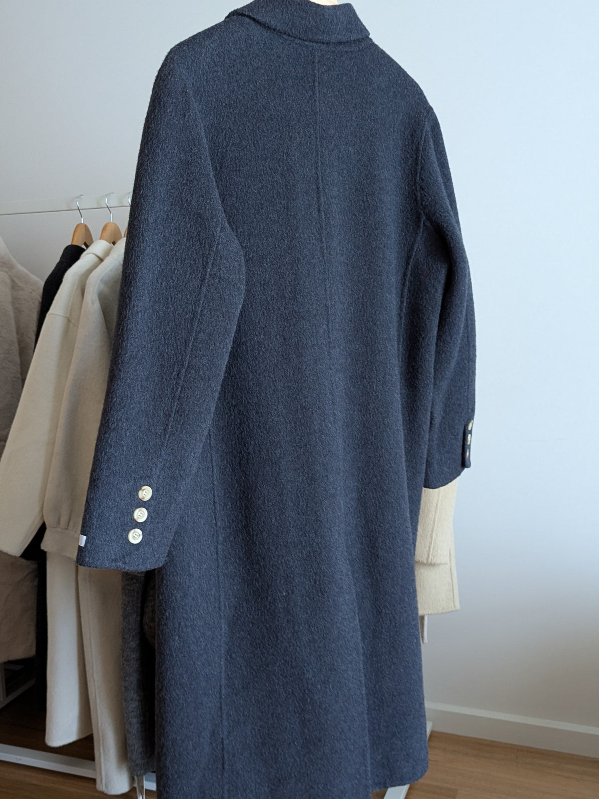 210 67% Wool Coat Dark grey M 12-14