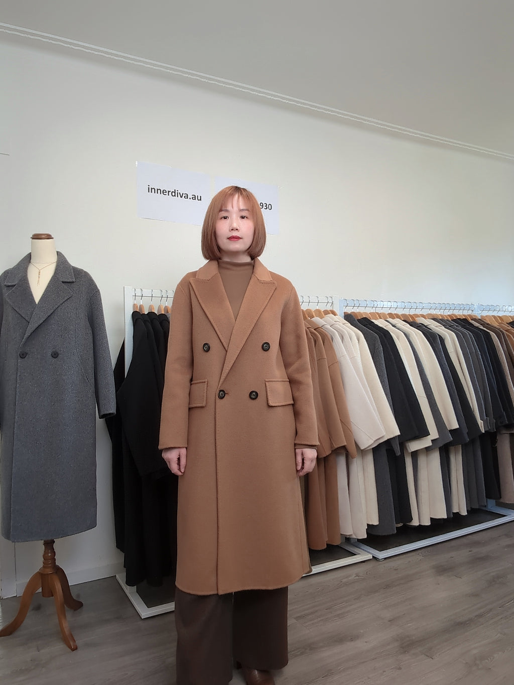 026 100% Wool Coat Tan
