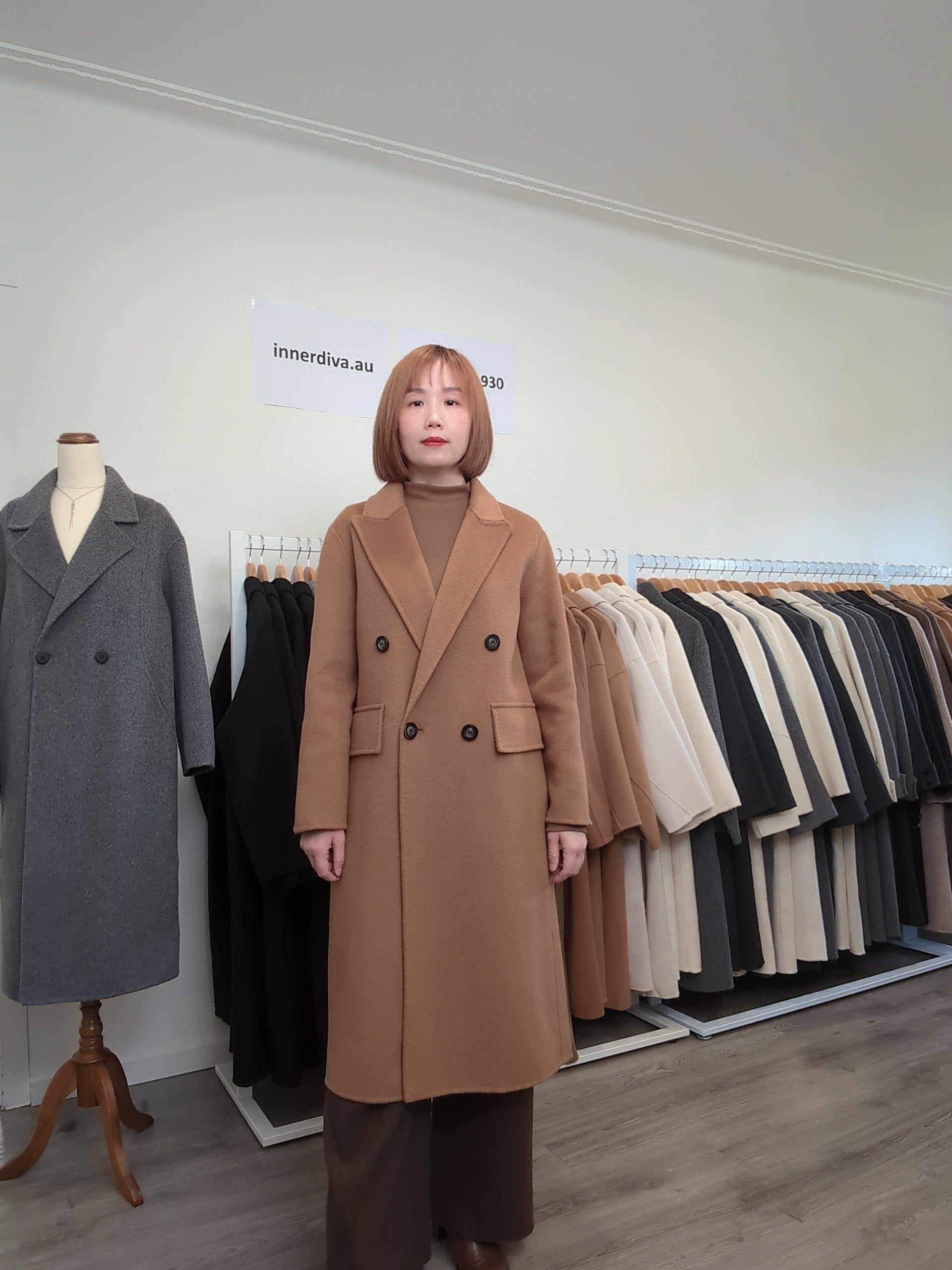 026 100% Wool Coat Tan