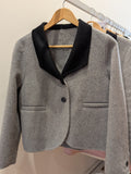 064 100% Wool Coat Grey M 8-10