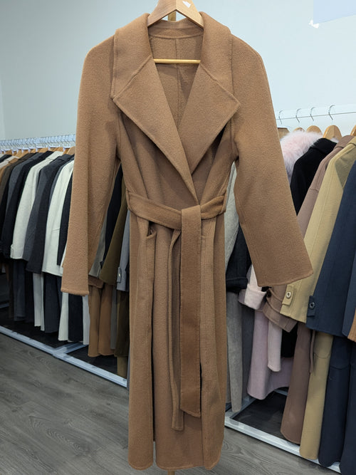 022 100% Wool Coat Camel S 8-10 M 12-14
