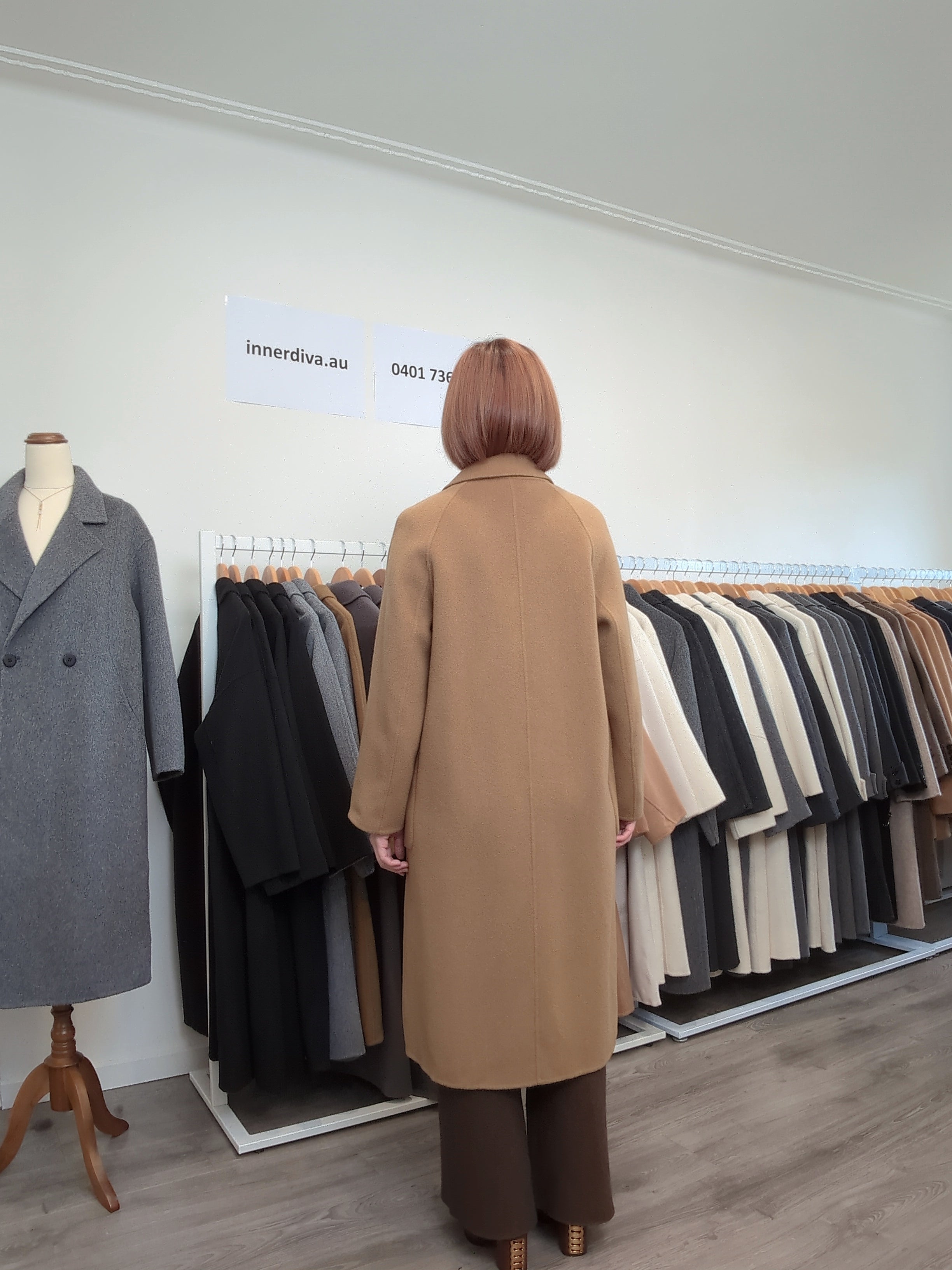 031 100% Wool Coat Tan