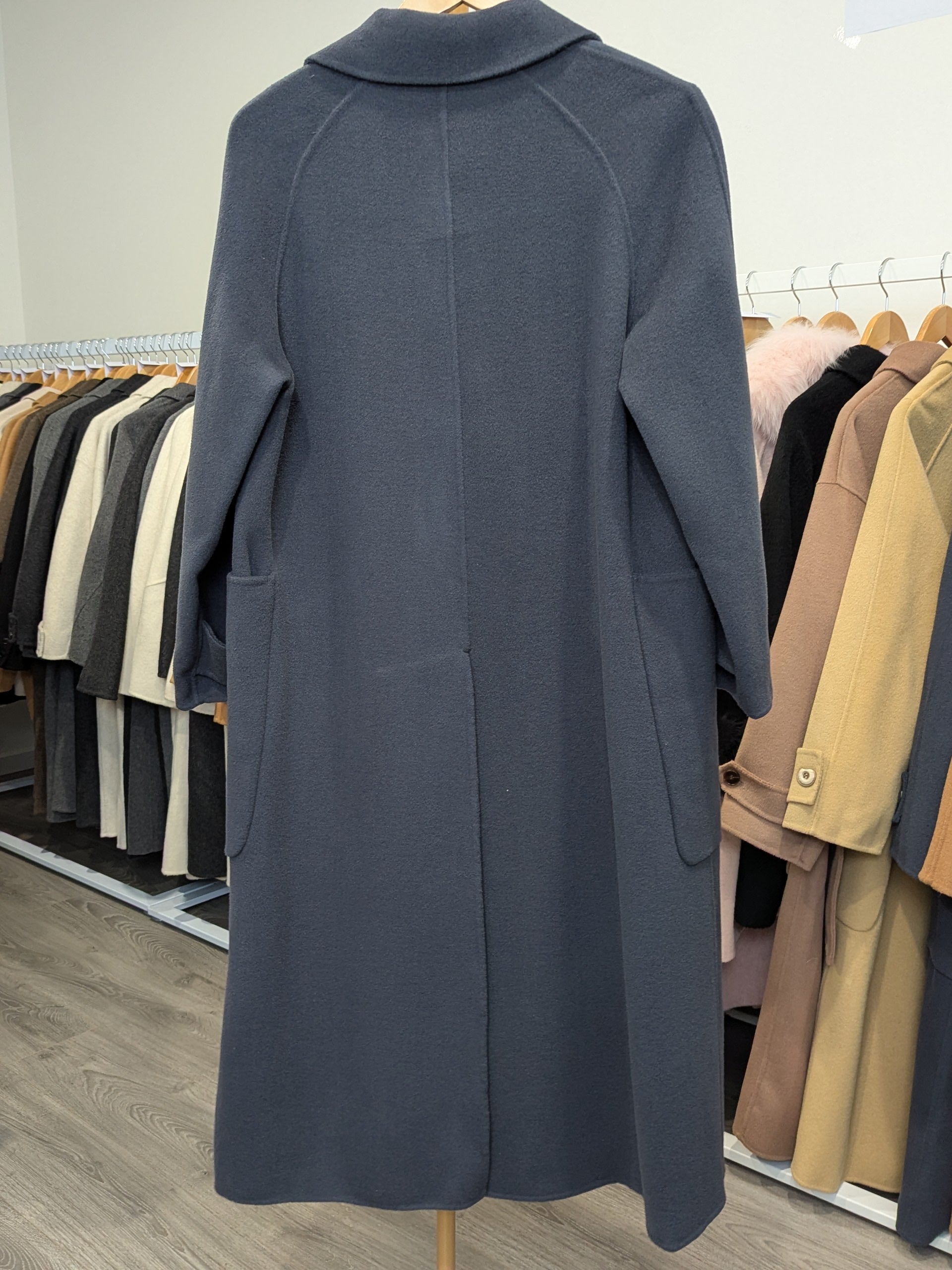 023 100% Wool Coat Navy