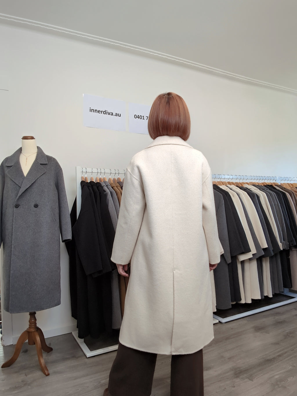024 100% Wool Coat Cream