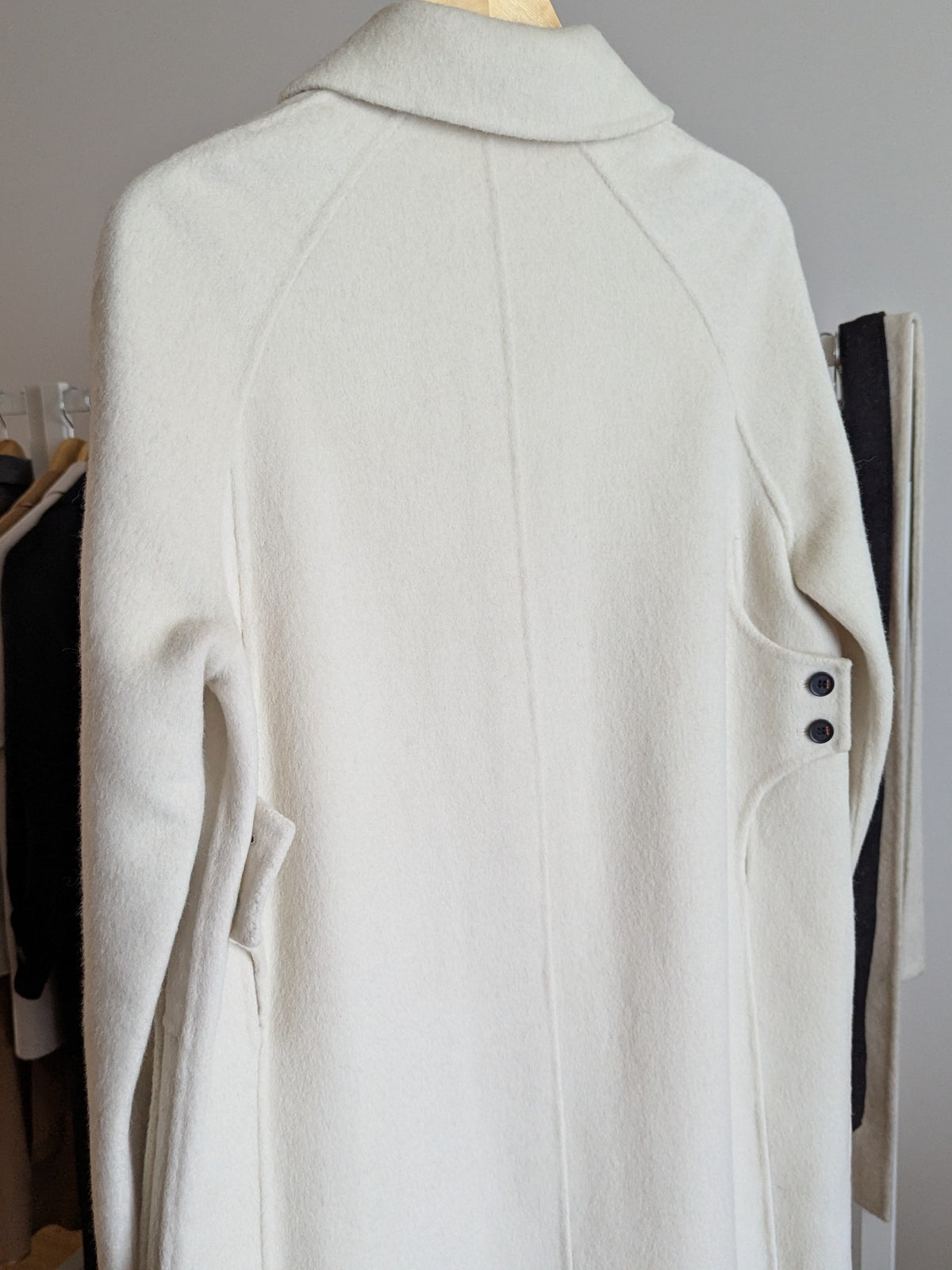 219 65% Wool Coat Cream S 8-10