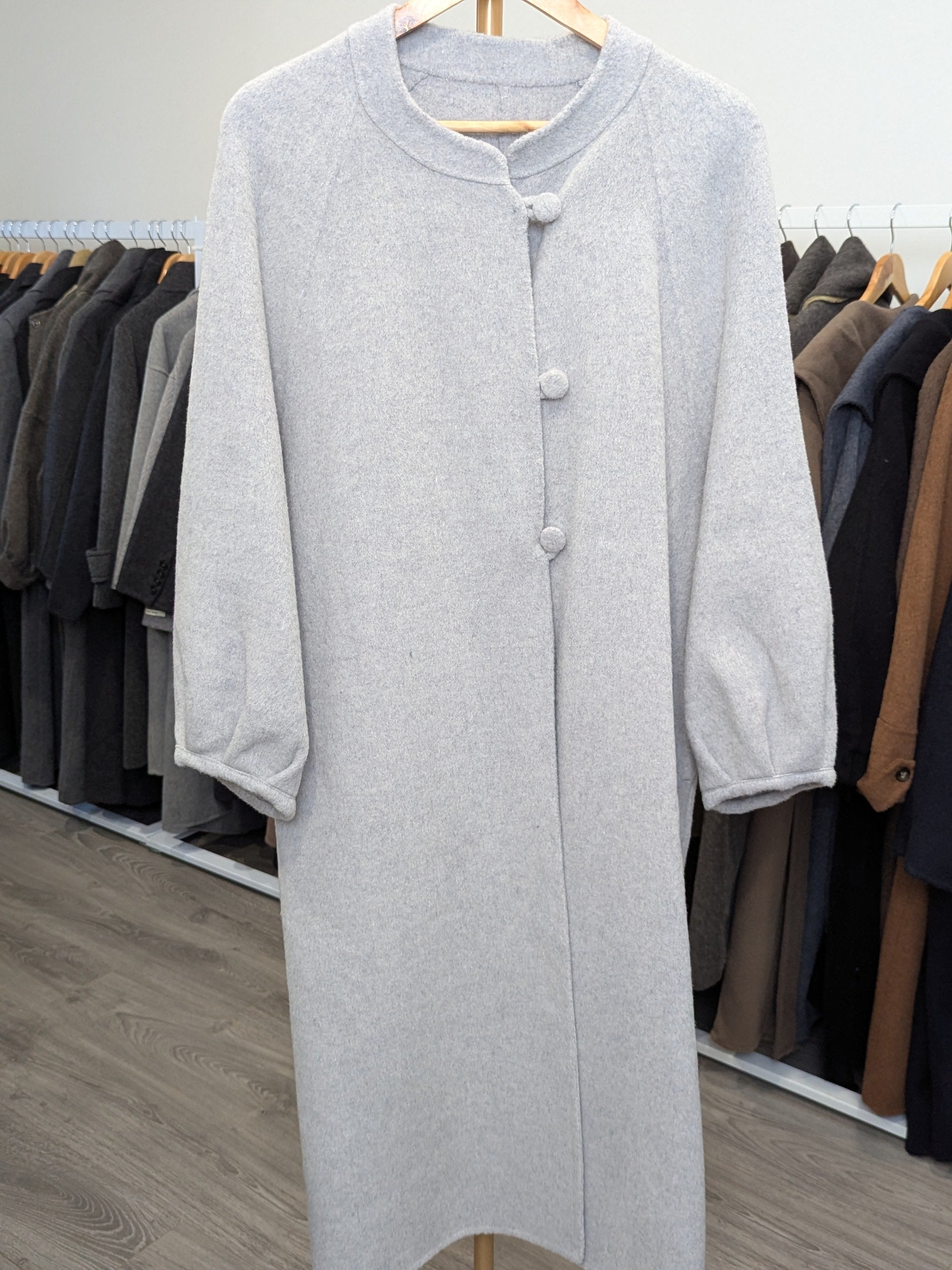180 70% Wool Coat Beige Light grey Dark grey M 10-14
