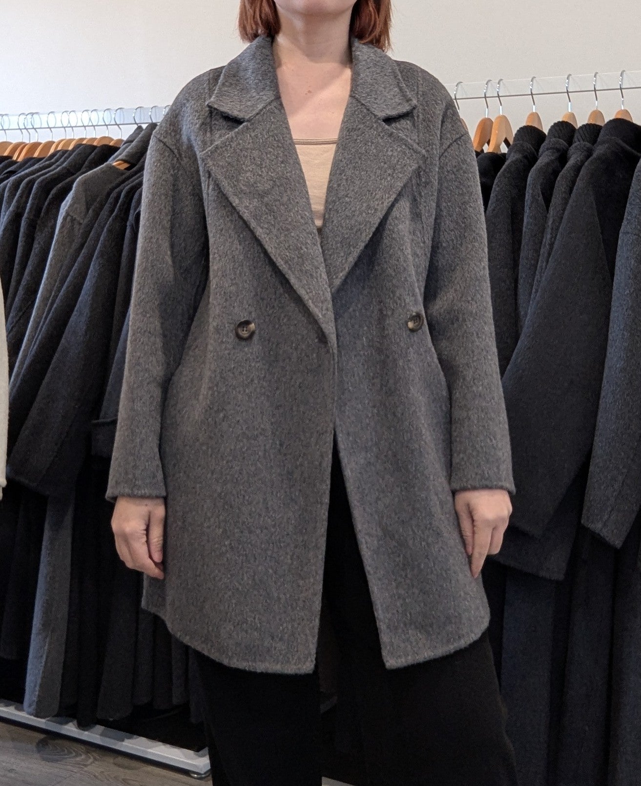 016 100% Wool Coat Grey