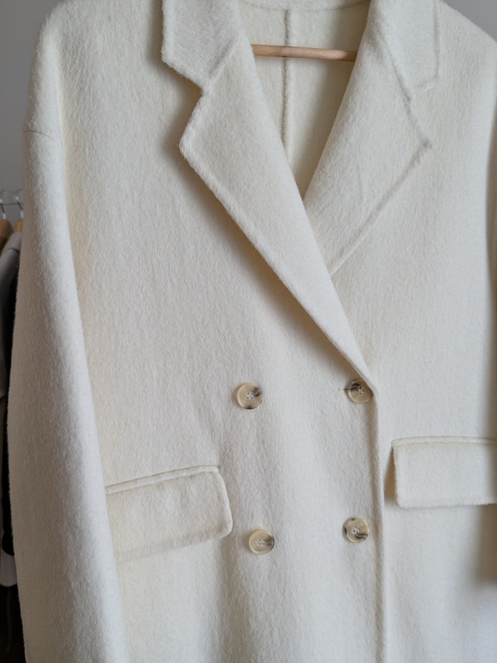 285 72% Wool Coat Cream M 10-14