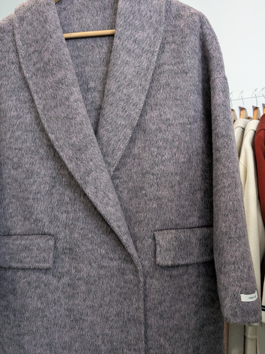 249 70% Wool Coat M 12-16 Purple grey
