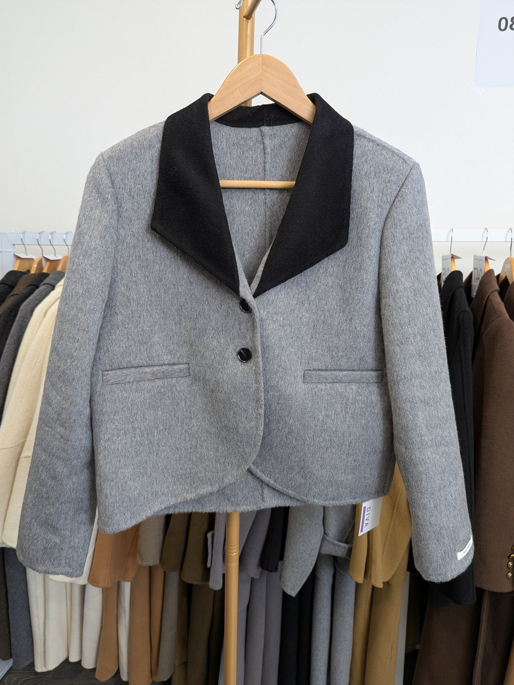 251 100% Wool Coat Grey S 8-10