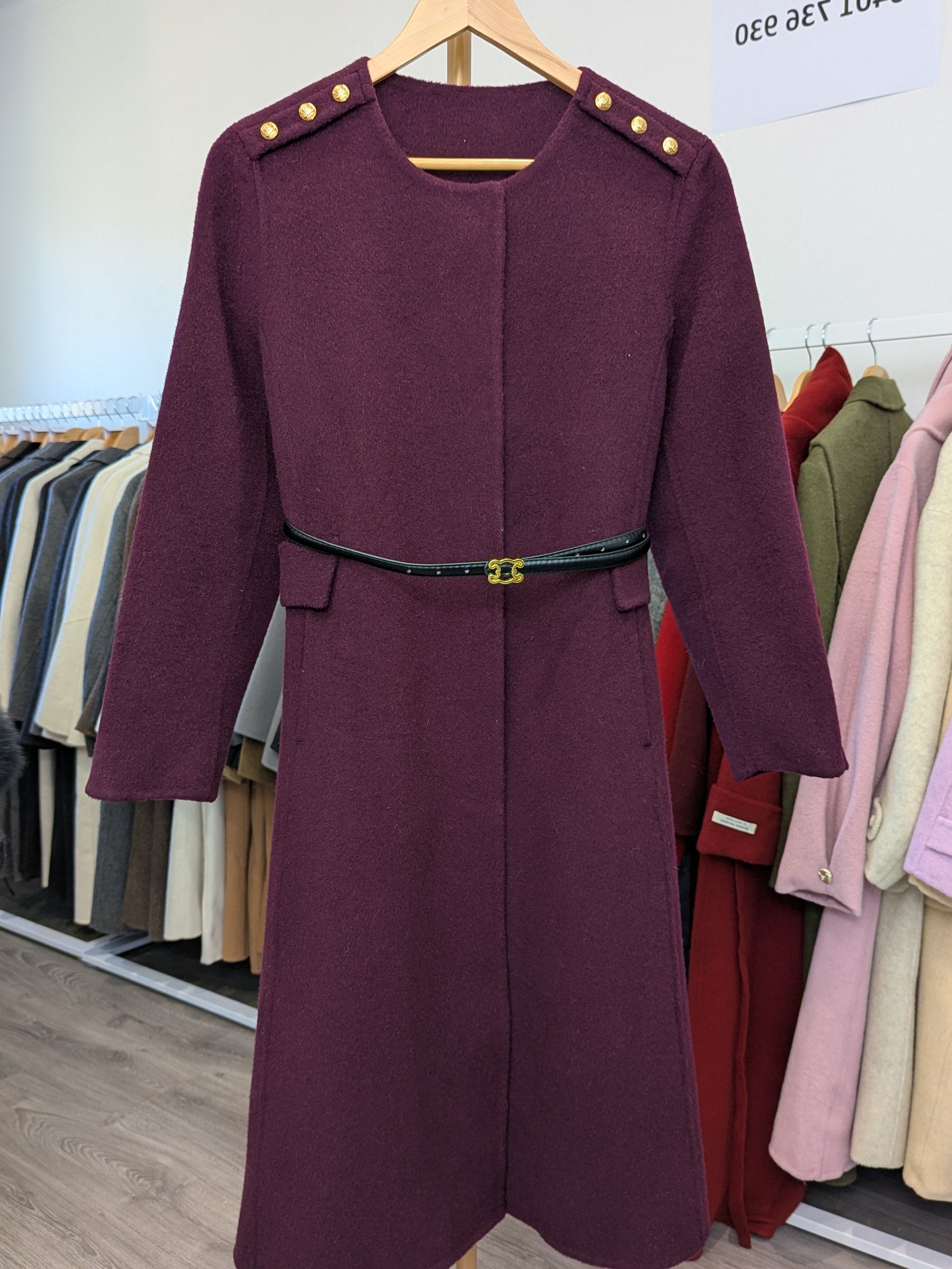 176 70% Wool Coat Purple