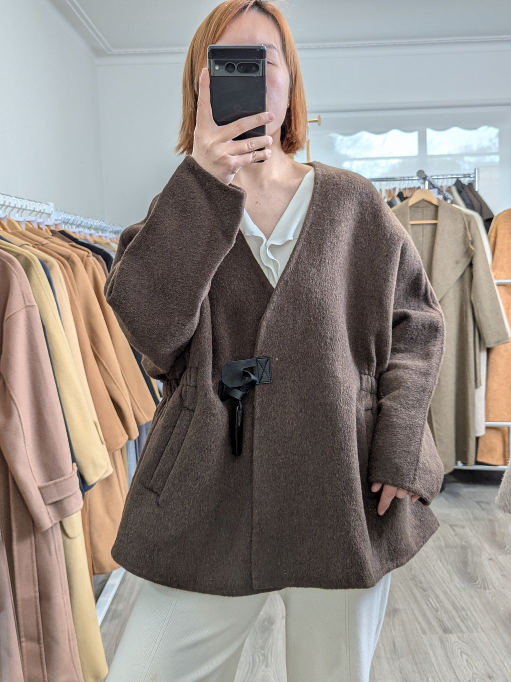 252 70% Wool Coat Brown M 12-16