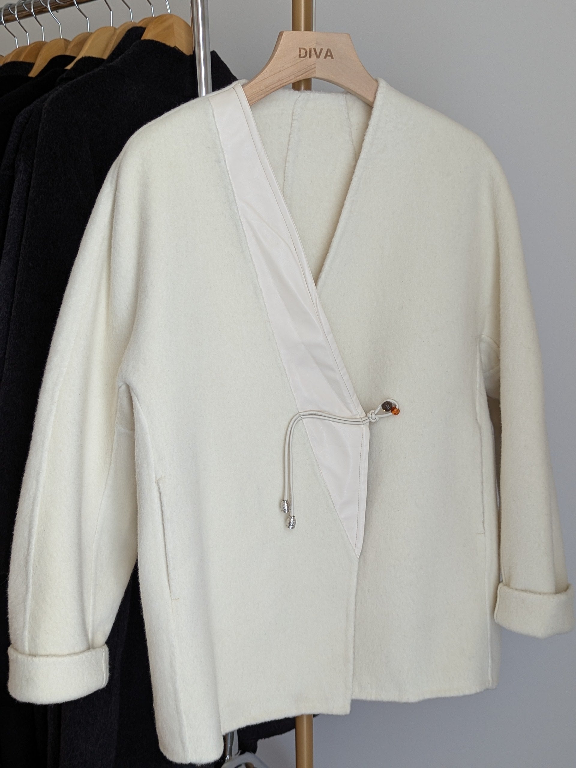 Brand New Pure Wool Coat Hand Made 173 Size S8-12