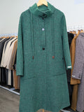 208 70% Wool Coat Green S 10-12