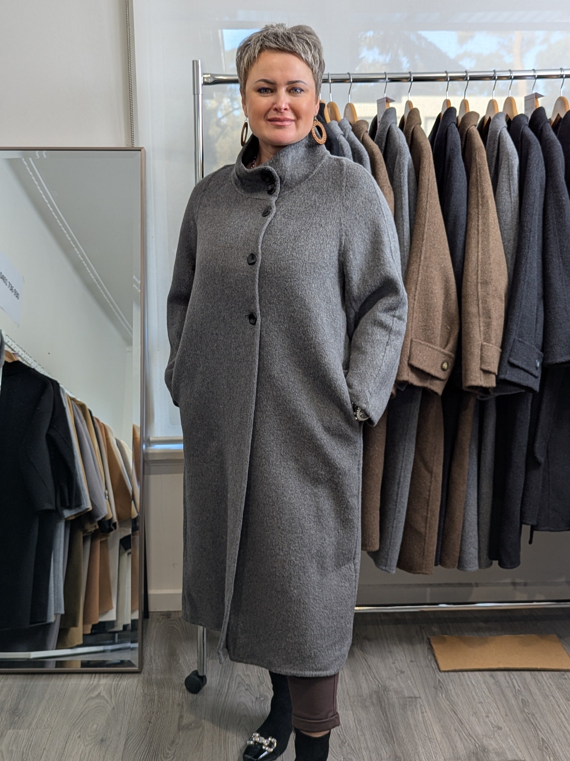 194 100% Wool Coat Grey