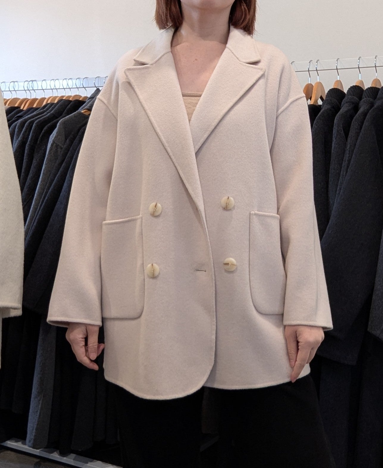 020 100% Wool Coat White