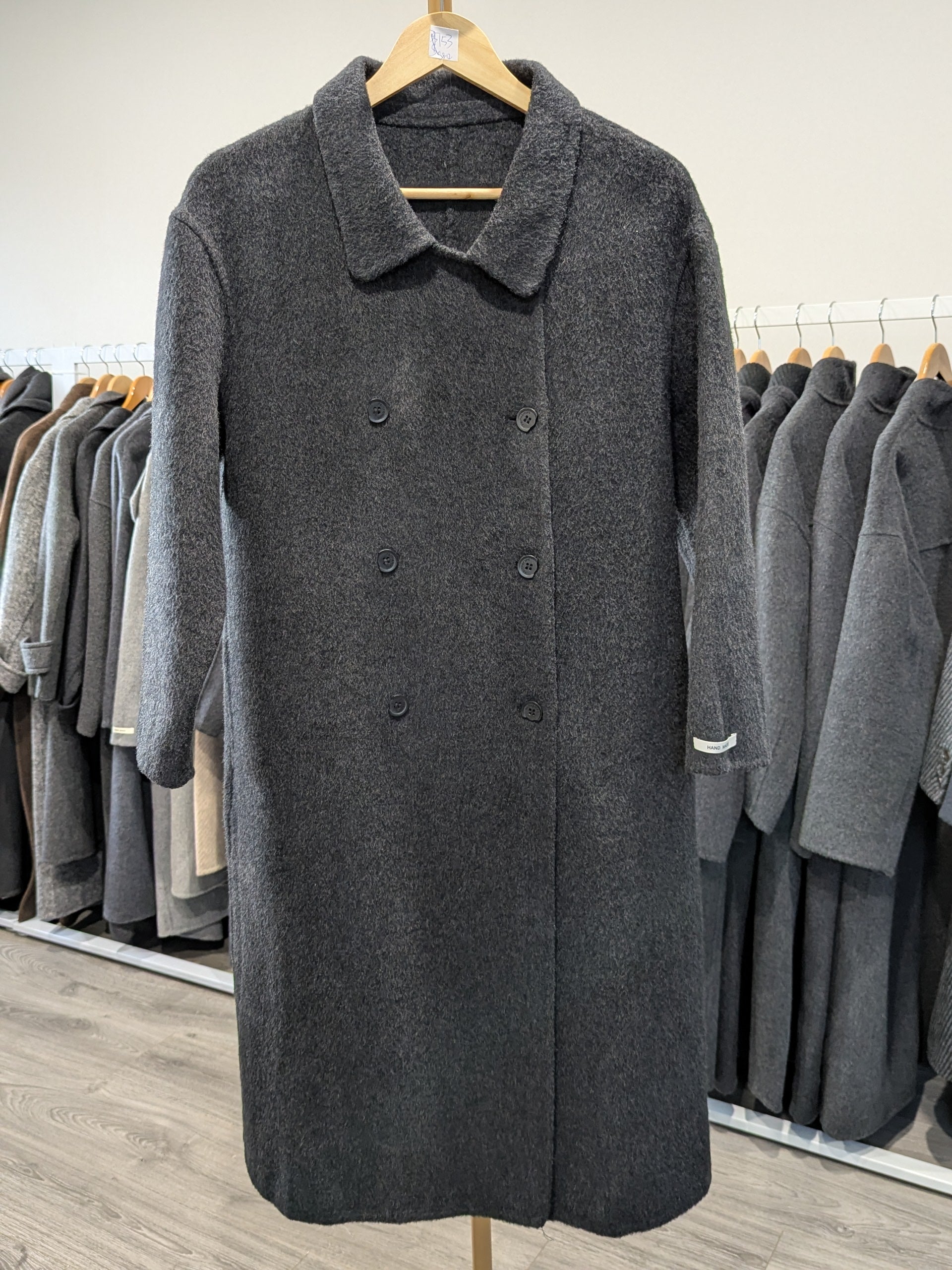 153 Wool Coat Charcoal S 8-12