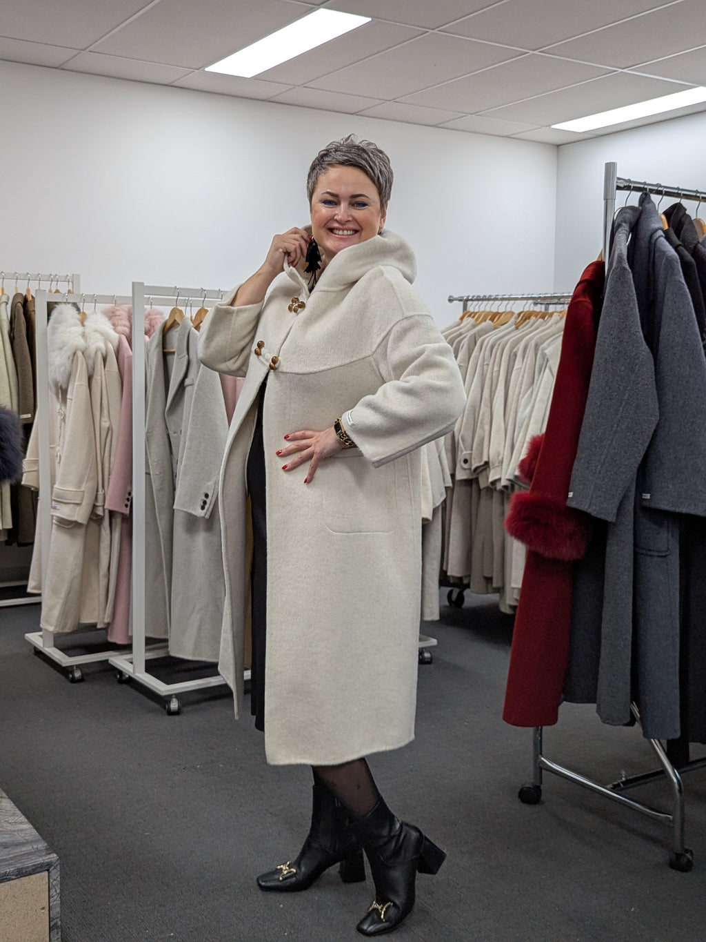 100% Wool Coat Women Warehouse Try-On Welcome 250