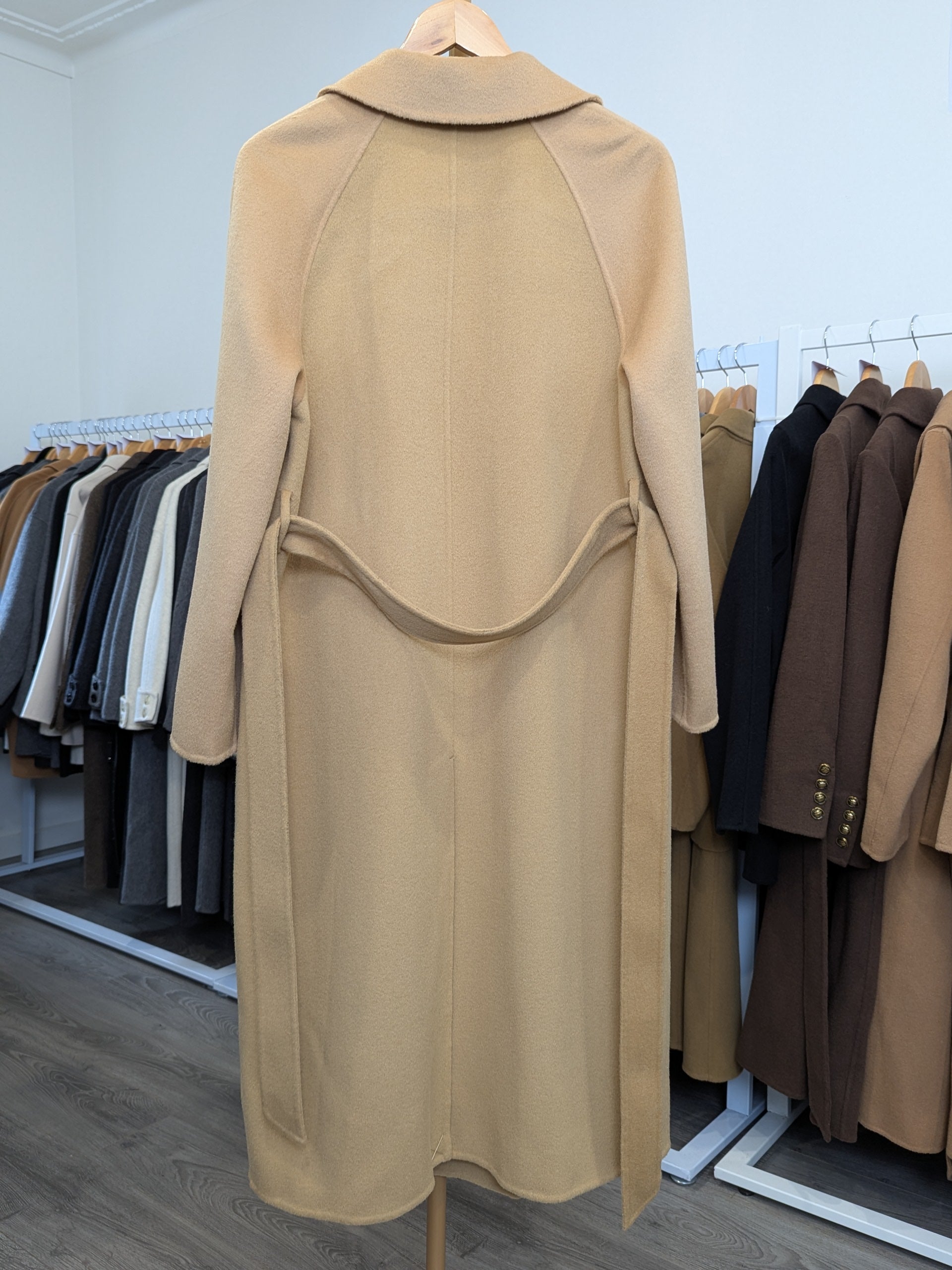 022 100% Wool Coat Light Camel M 12-14