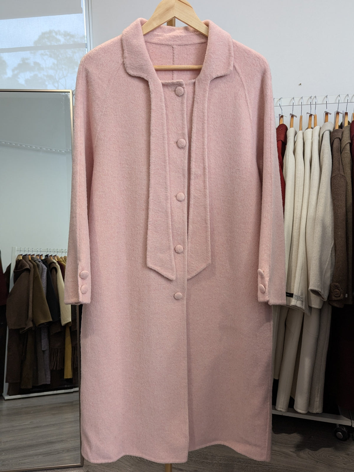157 68% Wool Coat Pink M 8-12