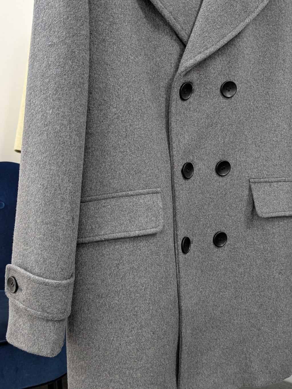 019 Men's 51% Wool Coats Black Grey Tan