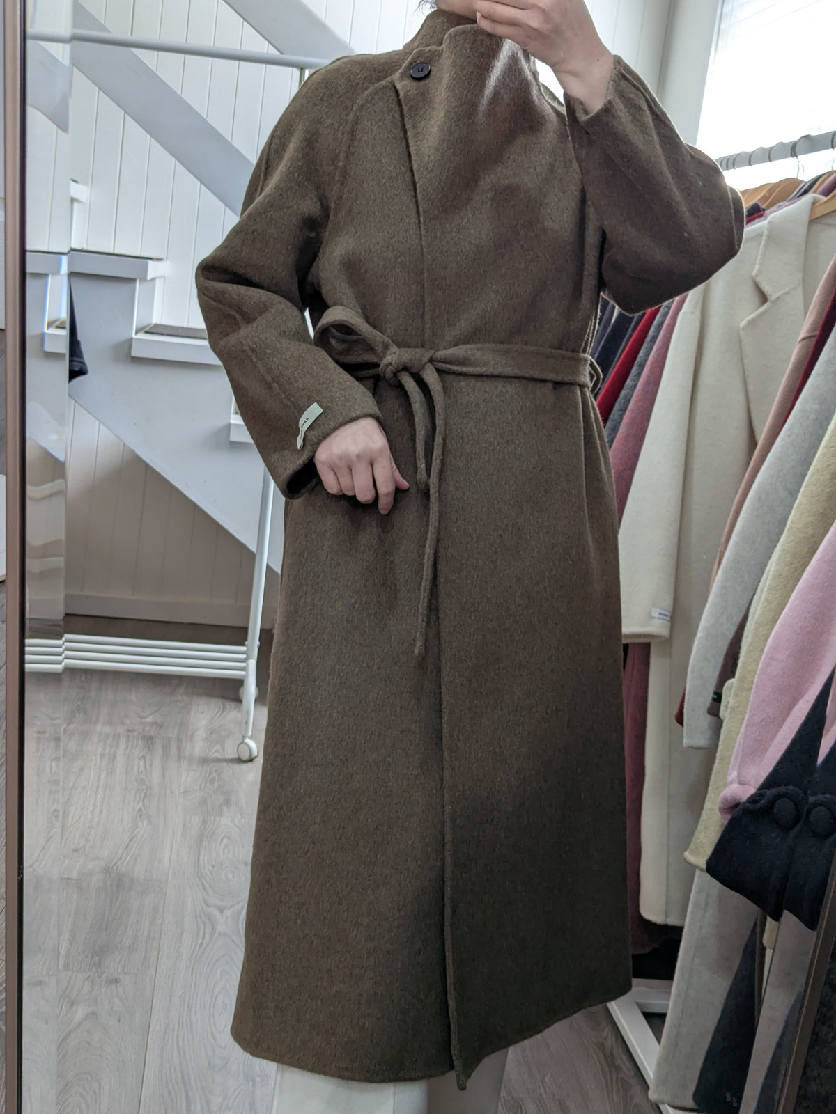 142 100% Wool Coat Olive S 8-10