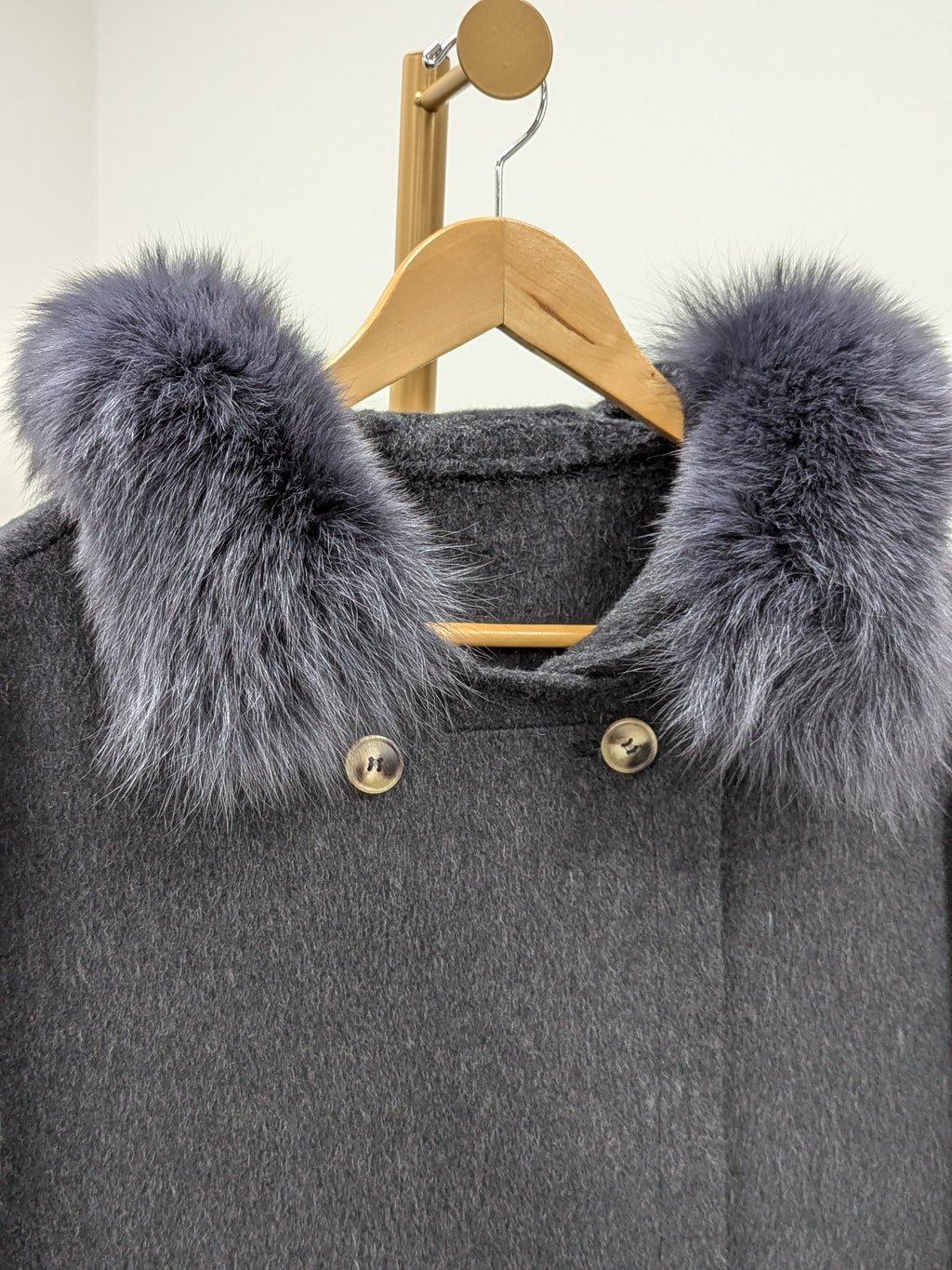 Fur trims 100% Wool Coat Women Warehouse Try-On Welcome 243