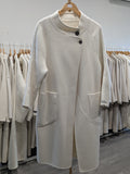 126 70% Wool Coat Cream S 6-8 M 10-14