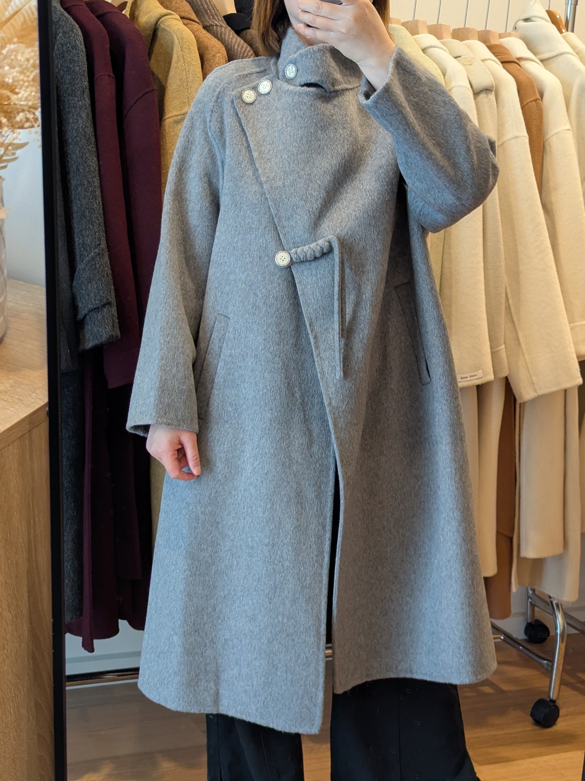 Brand New Pure Wool Coat FREE SHIPPING High Quality Wool 047 Size S M