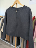 152 70% Wool Coat Dark Grey