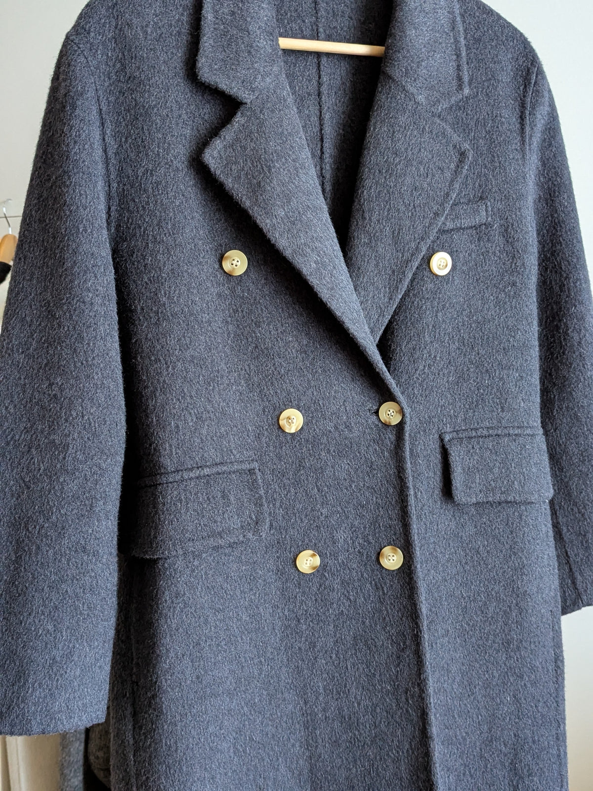 210 67% Wool Coat Dark grey M 12-14