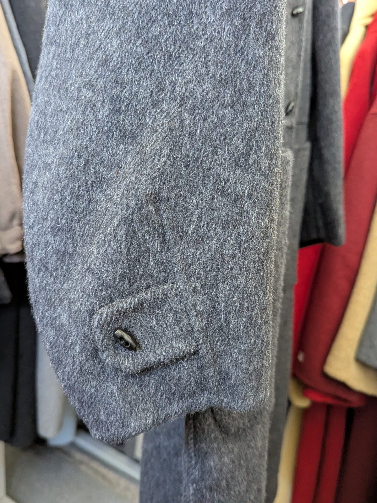 127 70% Wool Coat Dark Grey S 8-10 M 12-14