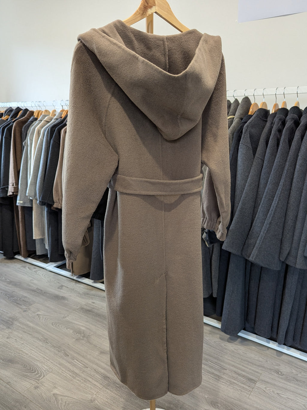 166 100% Wool Coat Dark Olive S 6-8 M 10-12