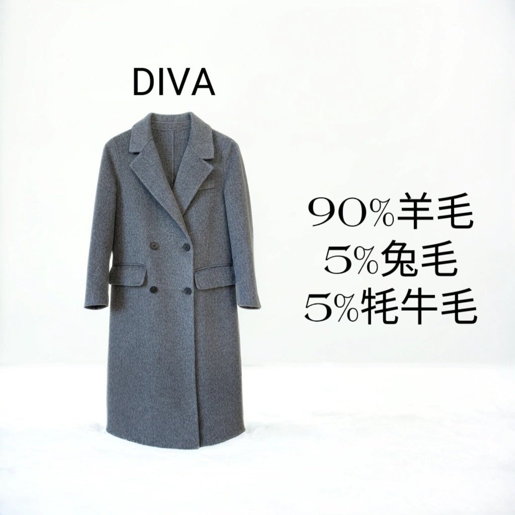 Classico Pure Wool Coat – Style 436 (S6-8) Grey