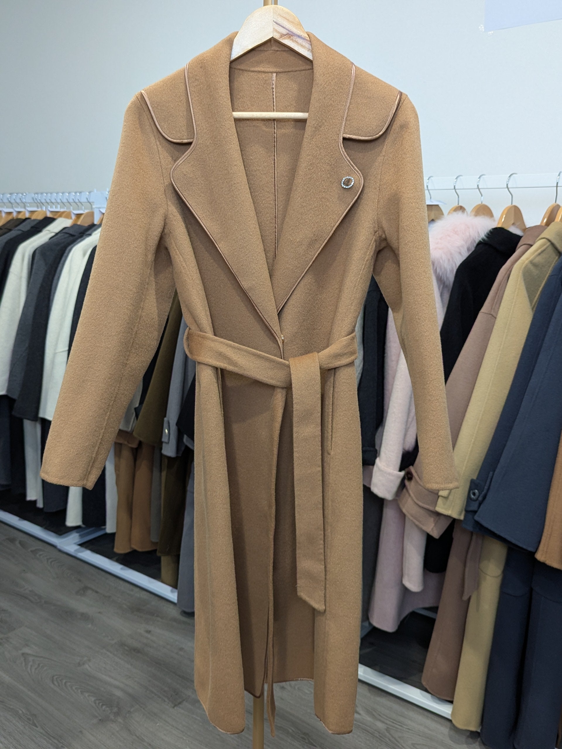 018 100% Wool Coat Camel