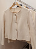 075 70% Wool Coat Cream S 8-10 M 10-12