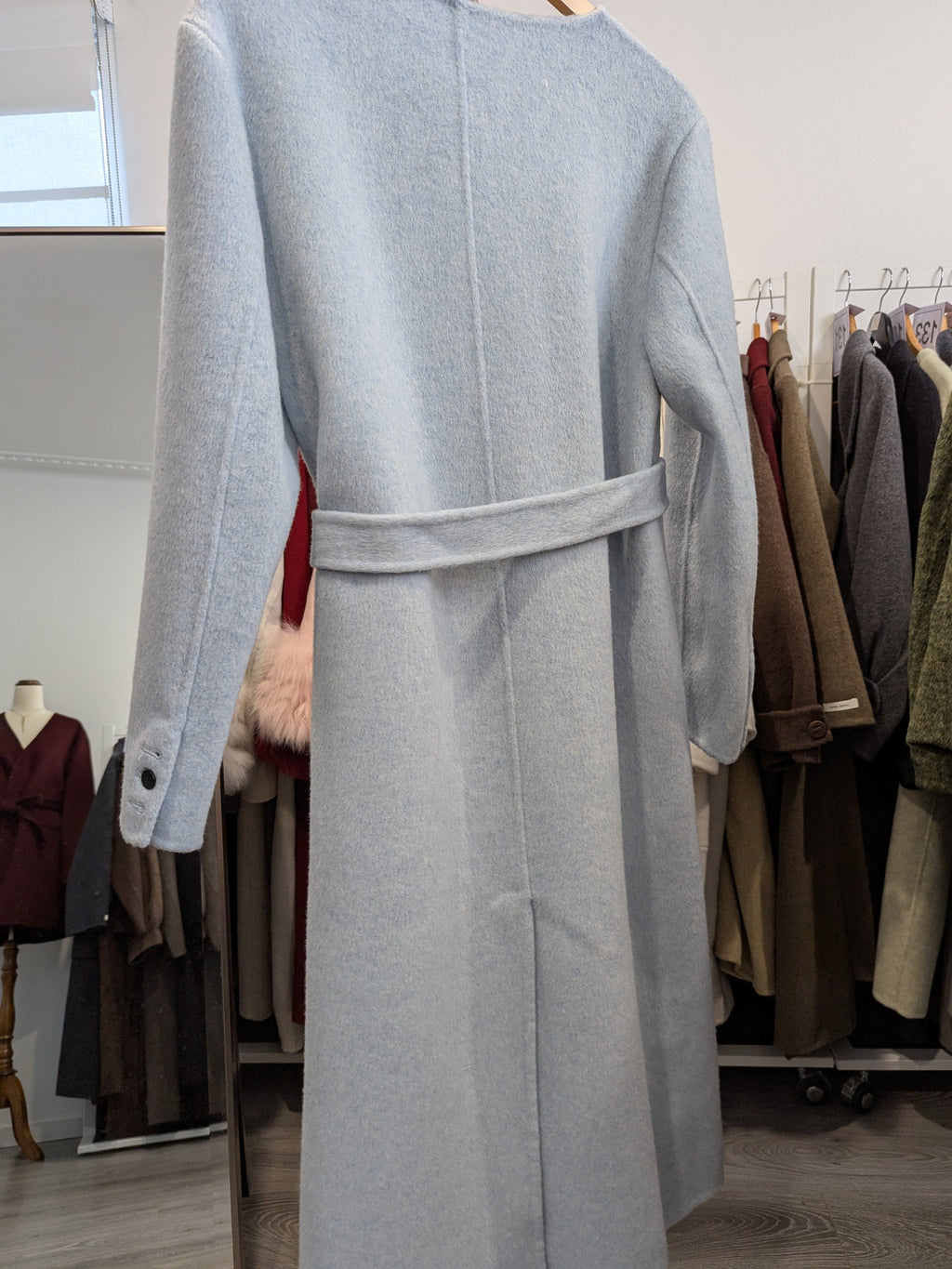 256 100% Wool Coat light Blue M 10-12