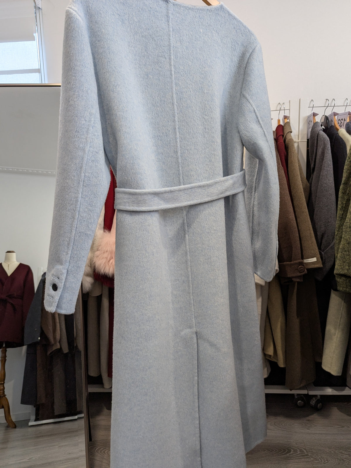 256 100% Wool Coat light Blue M 10-12