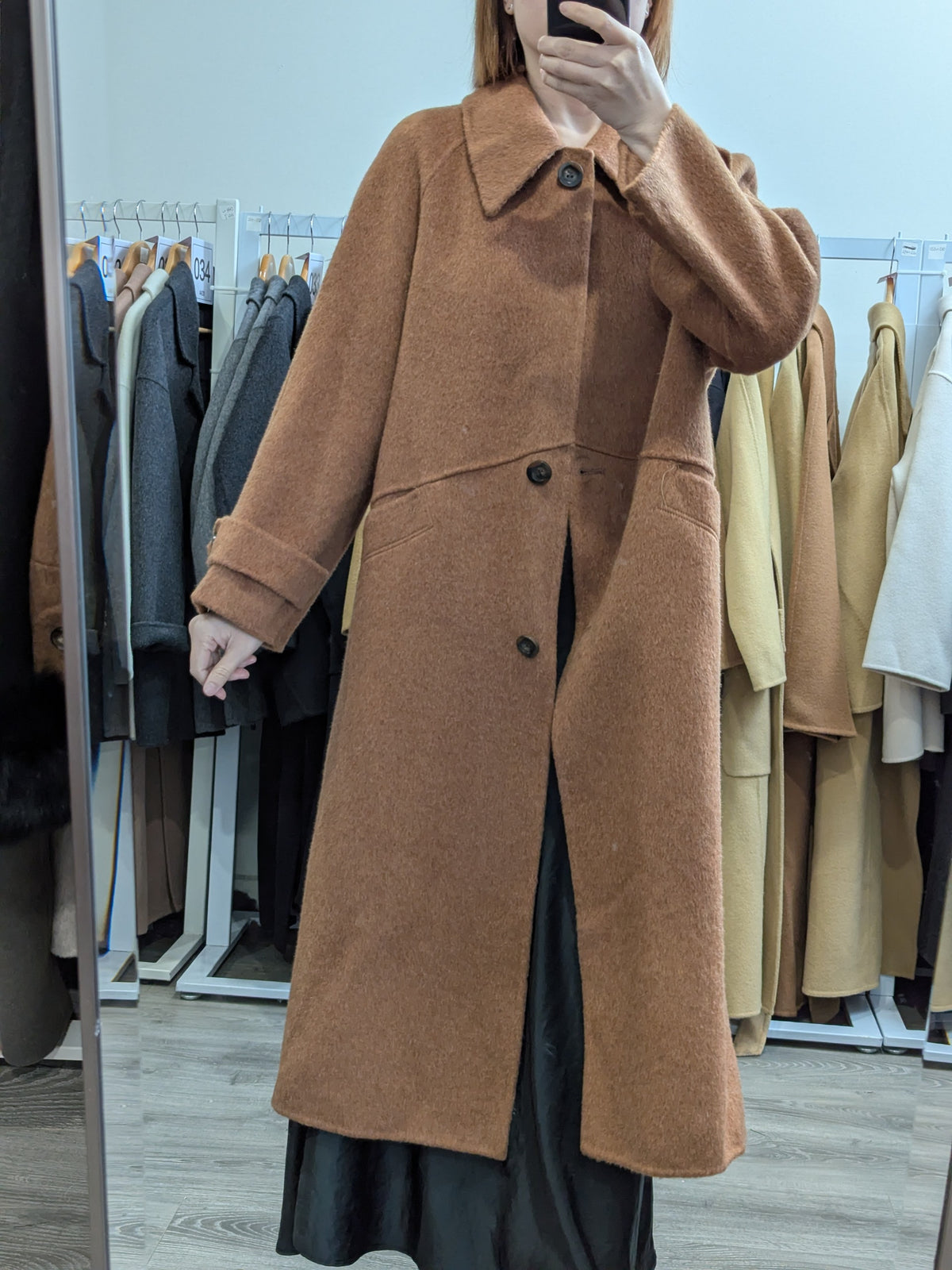 283 90% Wool Coat Camel M 10-12