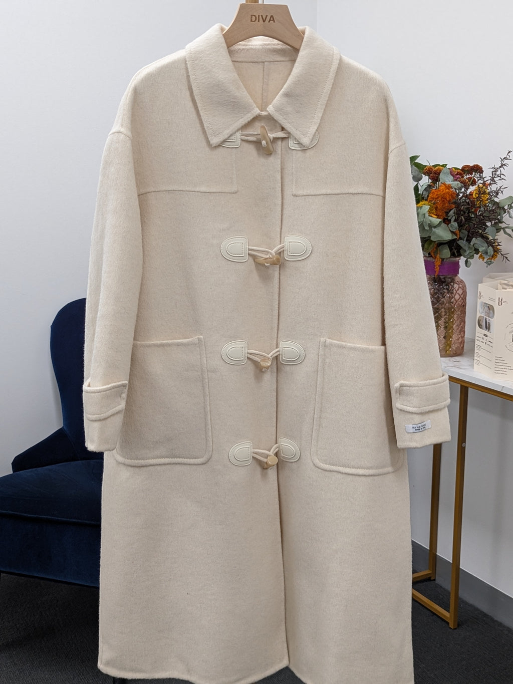 Women's Fur Collar Wool Coats Try-On Available 233 Size S6-8 M10-12 69% Wool
