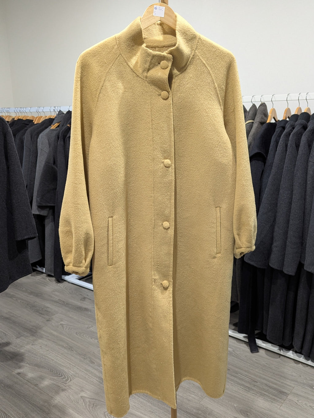 145 100% Wool Coat Mustard Yellow S 10-14