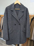 034 100% Wool Coat Charcoal