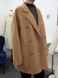 Premium 100% Wool Coat Women Hand made