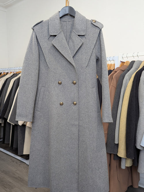014 100% Wool Coat Grey S 4-6 M 6-8 L 10-12 Petite